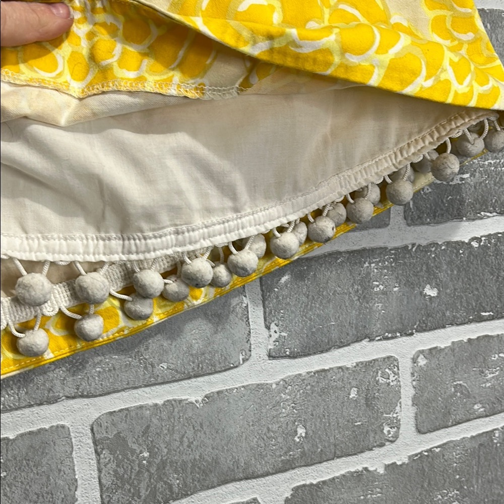 Lesley Evers Yellow and White A-Line Mini Skirt Floral Skirt‎ Women’s Size Small - Picture 9 of 10